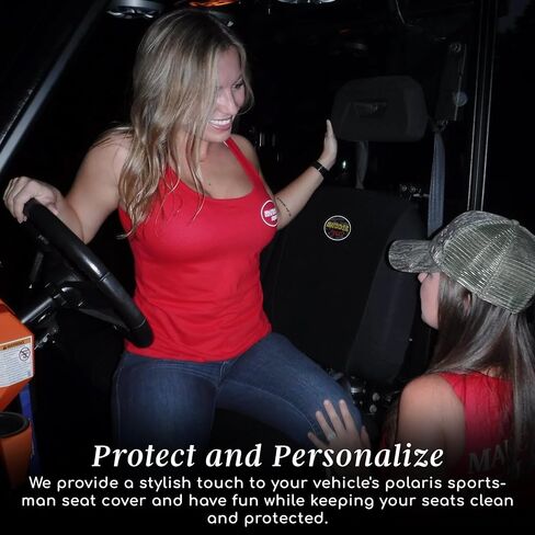 Polaris Ranger Seat Covers Compatible with UTV XP Full-Size Models 900,1000 | 2011-2023 | Water Repellent Split Seat Covers | All-Weather-Proof Padded Neoprene Material (Split) in Saudi Arabia
