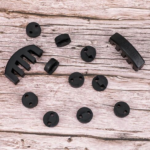 مجموعة كتم صوت ممارسة الكمان المطاطية مكونة من 12 قطعة تتضمن 10 قطع كتم صوت على شكل تورت دائري و2 قطعة على شكل مخلب للكمان، وكتم صوت ممارسة الكمان 4/4 (أسود) in Kuwait