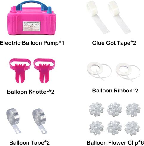 Electric Balloon Pump Kit,110V-120V Portable Dual-Nozzle Electric Inflator, Electric Balloon Pump for Birthday Party, Wedding, Christmas Decoration in Saudi Arabia