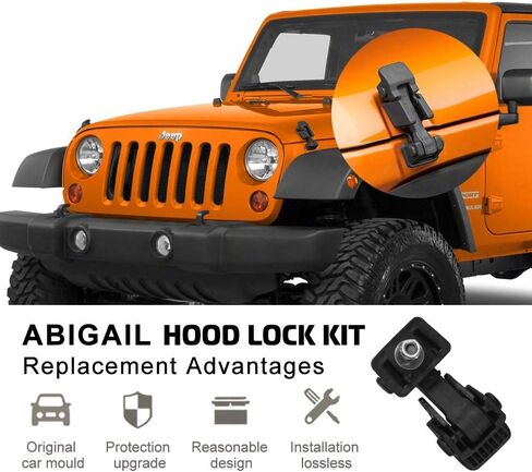 طقم قفل غطاء محرك السيارة TJ متوافق مع ملحقات 1997-2006 Jeep Wrangler TJ 55176636AD، 68038118AA TJ Latches Catch Set in Kuwait