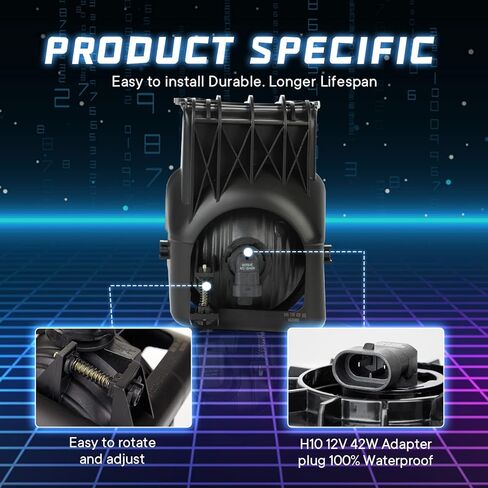 Fog Lights Assembly Replacement for 2003-2006 GMC Sierra 1500 2500 3500 Fog Lamps with H10 12V 45W Halogen Bulbs,Wiring Harness and Switch(Clear Lens) in Kuwait