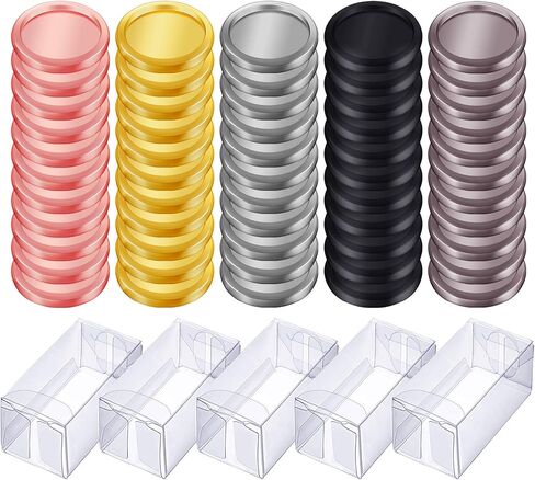 55 Pieces Discs Binding Ring Discs Discbound Plastic Expansion Discs Arc System Notebooks Planners with 5 Plastic Boxes in Saudi Arabia