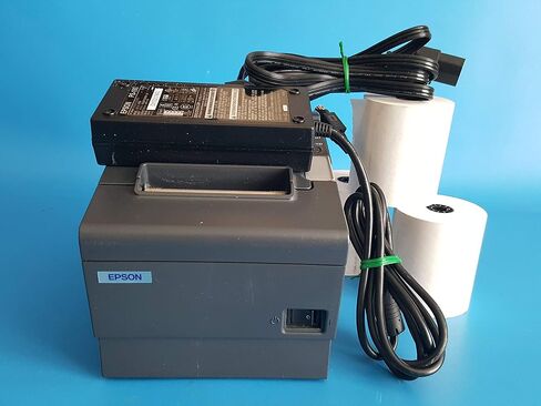 Epson TM-T88IV Model M129H - Dark Gray POS Thermal Receipt Printer USB Port with Epson PS-180 Power Supply & 3 Rolls of Receipt Paper - (Renewed) in Saudi Arabia