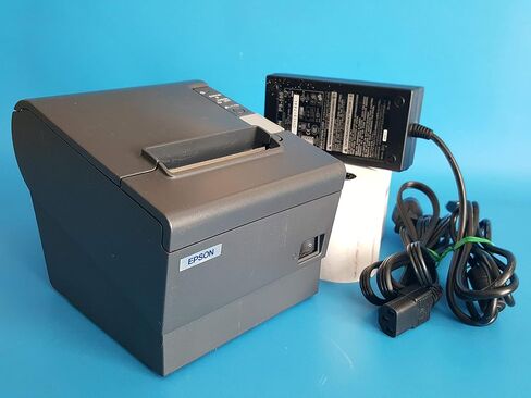 Epson TM-T88IV Model M129H - Dark Gray POS Thermal Receipt Printer USB Port with Epson PS-180 Power Supply & 3 Rolls of Receipt Paper - (Renewed) in Saudi Arabia