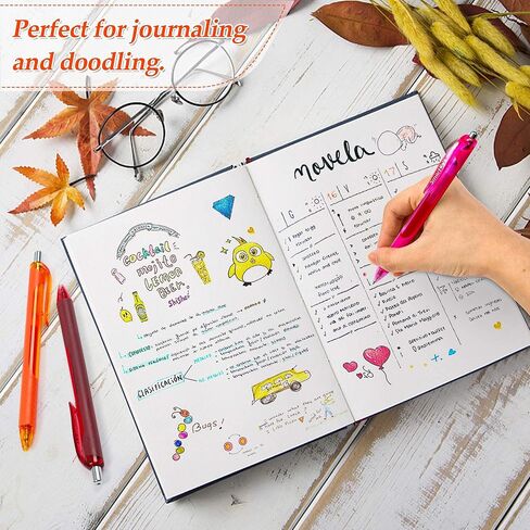 Smart Color Art 40 Pack Set, 20 Colored Gel Pens With 20 Matched Refills, Medium Point Retractable Gel Ink Pens With Comfortable Grip, Great for Journal Notebook Planner in School Office in Kuwait