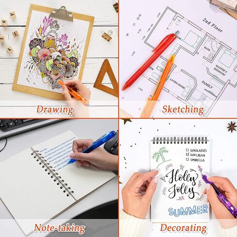 Smart Color Art 40 Pack Set, 20 Colored Gel Pens With 20 Matched Refills, Medium Point Retractable Gel Ink Pens With Comfortable Grip, Great for Journal Notebook Planner in School Office in Kuwait