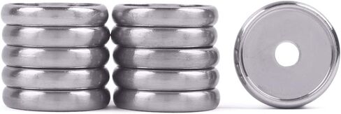 أقراص لنظام Discbound لدفاتر الملاحظات والمخططات والمجلات، سبيكة معدنية 28 مم، 11 قطعة - فضي in Kuwait