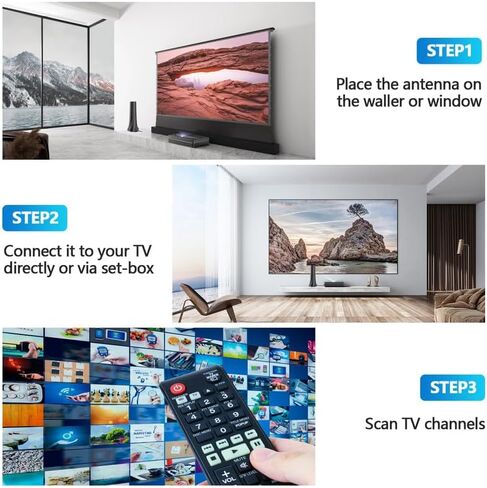 TV Antenna for Smart TV，Antenna for TV Without Cable with 560+ Miles Coverage Range,Amplified Signal Booster Support Smart TV and All Older TV's,with High Performance Coax Cable. in Kuwait