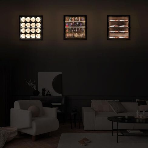 حافظة عرض البيسبول مع إضاءة LED حامل بيسبول أكريليك شفاف للحماية من الأشعة فوق البنفسجية صندوق بيسبول موقع على الحائط حافظة عرض لحامل البيسبول التذكاري in Kuwait