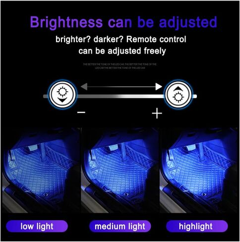 LED Car Lights with App Control, Car LED Strip Lights, Smart Interior Car Lights with DIY Mode and Music Mode, Under Dash Interior Lights for Car with Smart USB Port, Fit for Cars, Trucks, SUVs in Saudi Arabia