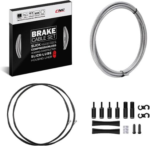 Chooee Bike Brake Cable Kit for Road Bike,Bicycle Brake Cable Housing Coated Braided & Teflon Inner line for Road Bicycle（Black/Gold/Silver/Titanium Silver） in Saudi Arabia