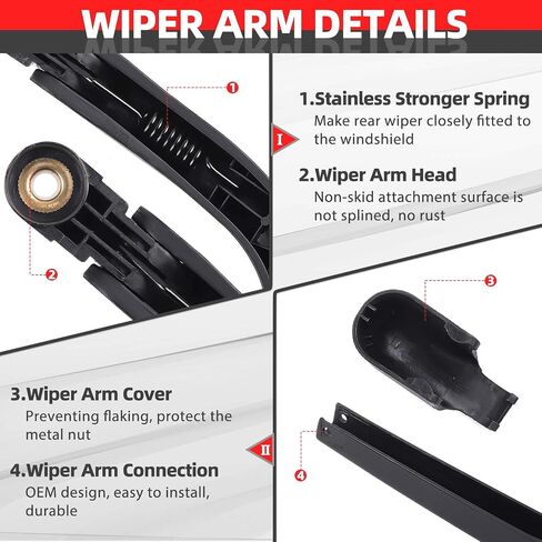 OTUAYAUTO Premium Windshield Wiper Blades - Replacement for SCION XB 2004-2006 - Precision Fit, All-Weather Performance, J/U Hook Front Window Wiper Blades - 20"+20" (Pack of 2) in Saudi Arabia