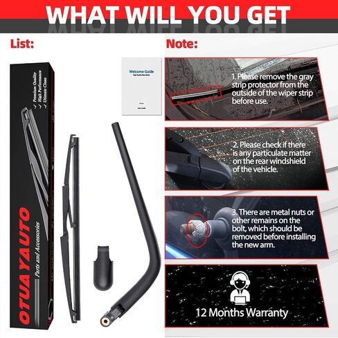 OTUAYAUTO Premium Windshield Wiper Blades - Replacement for SCION XB 2004-2006 - Precision Fit, All-Weather Performance, J/U Hook Front Window Wiper Blades - 20"+20" (Pack of 2) in Saudi Arabia
