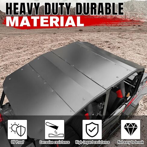 سطح علوي من الألومنيوم A & UTV PRO لسيارة Polaris General 4 1000 / General XP 4 1000 2016-2023، ملحقات غطاء واقي من الشمس ذات السقف الصلب من البوليستر الرياضي الثقيل مكونة من 4 قطع، استبدل OEM # 2883781، 4 مقاعد in Saudi Arabia