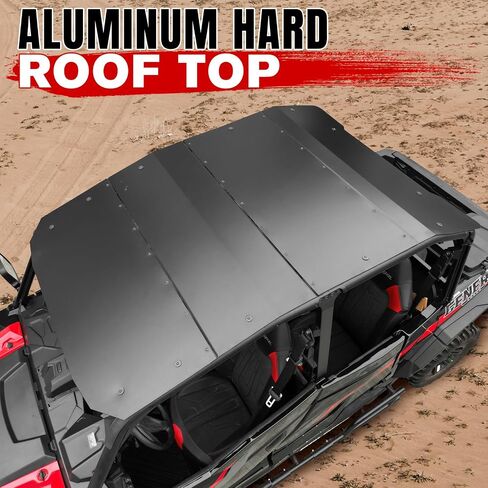 سطح علوي من الألومنيوم A & UTV PRO لسيارة Polaris General 4 1000 / General XP 4 1000 2016-2023، ملحقات غطاء واقي من الشمس ذات السقف الصلب من البوليستر الرياضي الثقيل مكونة من 4 قطع، استبدل OEM # 2883781، 4 مقاعد in Saudi Arabia