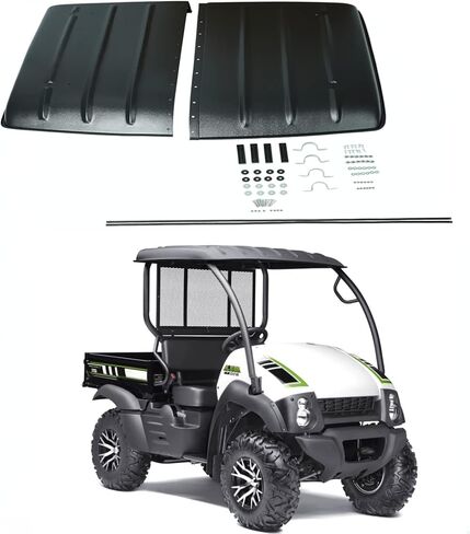 Black Plastic Hard Roof Top Compatible with Kawasaki Mule 600 610 SX 4X4 Accessories 2005-2022, UTV Top Replace for KAF600-005B in Kuwait