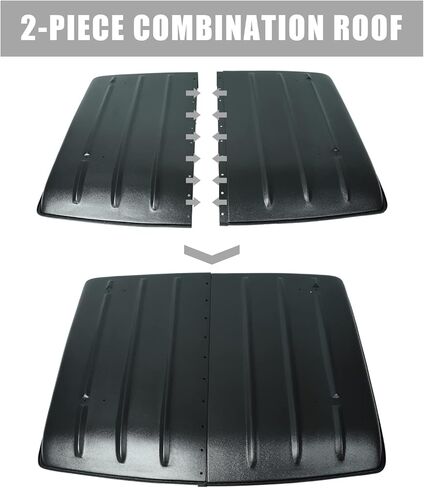 Black Plastic Hard Roof Top Compatible with Kawasaki Mule 600 610 SX 4X4 Accessories 2005-2022, UTV Top Replace for KAF600-005B in Kuwait
