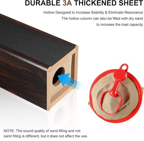 MECCANIXITY Wood Grain Speaker Stands 1 Pair 11.8 Inch (30cm) Universal Small Speaker Stand Hollowed Stands Enhanced Audio Listening for Home Theaters Cinema in Kuwait