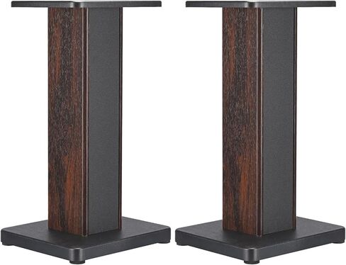 MECCANIXITY Wood Grain Speaker Stands 1 Pair 11.8 Inch (30cm) Universal Small Speaker Stand Hollowed Stands Enhanced Audio Listening for Home Theaters Cinema in Kuwait