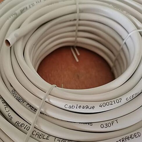 14AWG 2Conductor Speaker Wire 200Feet White 99.9% Oxygen Free Copper ETL Listed & CL3 Indoor Speaker Cable in Saudi Arabia