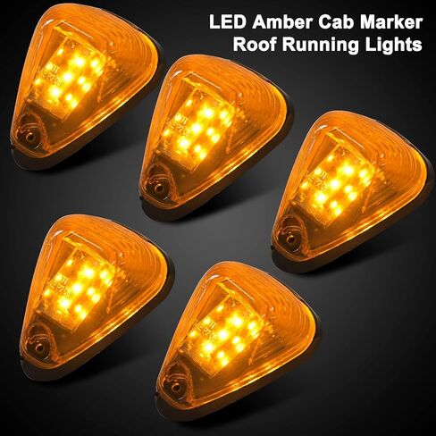 5 قطع من مصابيح علامة كابينة الشاحنة الكهرمانية البديلة لـ 1996-2016 f150 f250 f350 f450 f550 e150 e250 e350 e450 الكابينة العلوية للسقف تشغيل ماركر أضواء التخليص مجموعة المصابيح مع تسخير الأسلاك 264142am in Kuwait