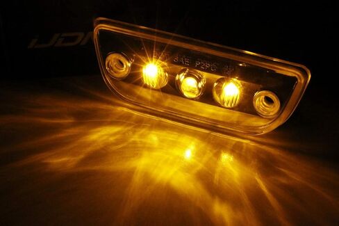 iJDMTOY 5pc Amber Lens Super Bright Amber Full LED Front Cab Roof Marker Lights Compatible with Kenworth T680 T770 T880, Peterbilt 579 Semi-Truck in Saudi Arabia