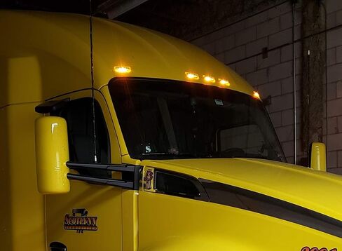 iJDMTOY 5pc Amber Lens Super Bright Amber Full LED Front Cab Roof Marker Lights Compatible with Kenworth T680 T770 T880, Peterbilt 579 Semi-Truck in Saudi Arabia