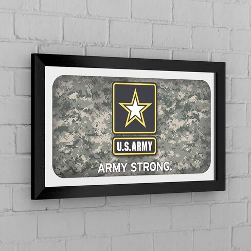 Wall Mirror - Ready-to-Hang United States Army Digital Camo Black Framed Rectangle Mirror - for Pub, Game Room, Garage or Home Bar in Saudi Arabia