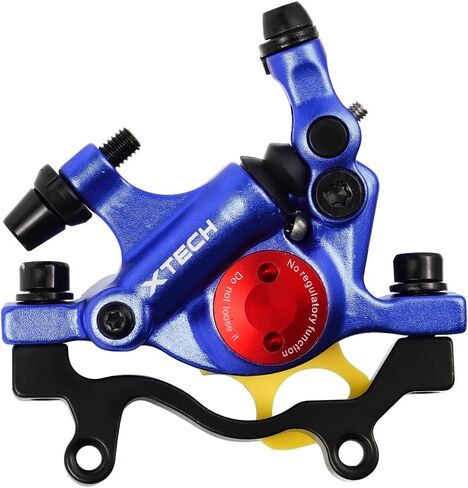 CNC MTB Hydraulic Disc Brake Set，Bike Disc Brake Sets Front and Rear Line Pulling Hydraulic Disc Brake，Black/Blue. in Saudi Arabia