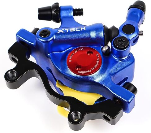 CNC MTB Hydraulic Disc Brake Set，Bike Disc Brake Sets Front and Rear Line Pulling Hydraulic Disc Brake，Black/Blue. in Saudi Arabia