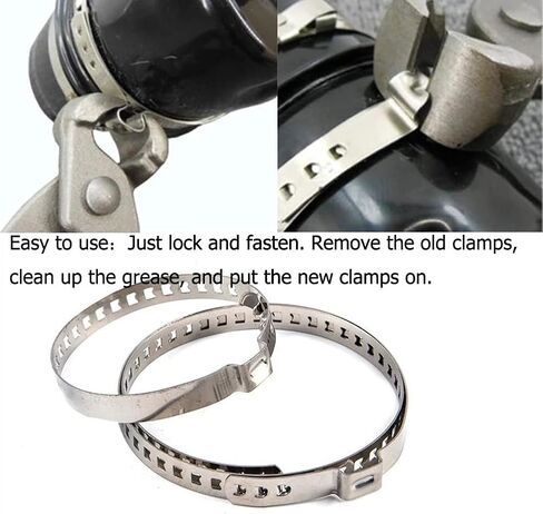 الفولاذ المقاوم للصدأ العالمي قابل للتعديل المحور السيرة الذاتية المشتركة التمهيد تجعيد المشبك عدة، 10 قطعة رمح العالمي السيرة الذاتية التمهيد المشابك (5 قطعة صغيرة + 5 قطعة كبيرة) in Kuwait