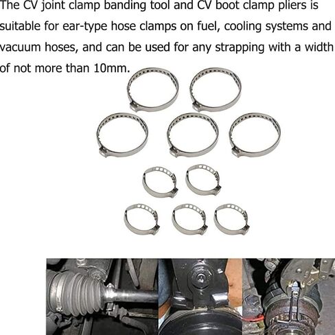 الفولاذ المقاوم للصدأ العالمي قابل للتعديل المحور السيرة الذاتية المشتركة التمهيد تجعيد المشبك عدة، 10 قطعة رمح العالمي السيرة الذاتية التمهيد المشابك (5 قطعة صغيرة + 5 قطعة كبيرة) in Kuwait