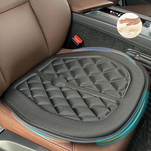 Big Ant Car Seat Cushion, Comfort Memory Foam Driver Seat Cushion Improve Driving View, Sciatica and Lower Back Pain Relief, Seat Cushions for Car Seat Driver, Office Chair, Wheelchair - Black in Kuwait