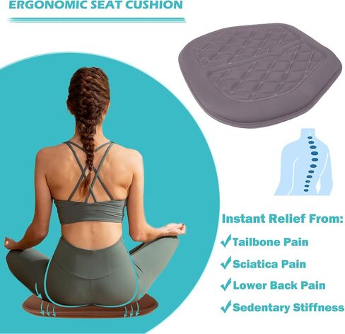 Big Ant Car Seat Cushion, Comfort Memory Foam Driver Seat Cushion Improve Driving View, Sciatica and Lower Back Pain Relief, Seat Cushions for Car Seat Driver, Office Chair, Wheelchair - Black in Kuwait