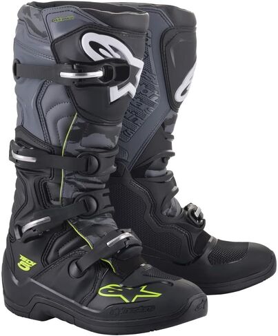 Alpinestars Tech 5 Boots Blk/Cool Grey/Ylw Fluo (Size 5) (2015015-1055-5) in Kuwait