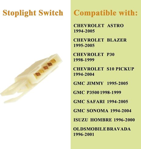 مفتاح ضوء الفرامل 6Pin متوافق مع جي إم سي جيمي سفاري سونوما، D1521E استبدال مفتاح إيقاف الضوء لسيارة شيفروليه أسترو بليزر P30 S10 بيك اب SLS194 15741137 15128745 8151287450 in Kuwait
