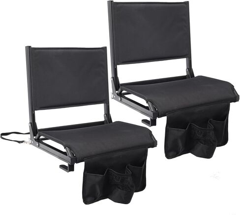 Stadium Seats for Bleachers with Back Support, Bleacher Seats with Backs and Cushion Wide, Portable Folding Padded Comfort Stadium Chair with Shoulder Strap,Perfect for Sports Events (1 Year Warrant) in Saudi Arabia