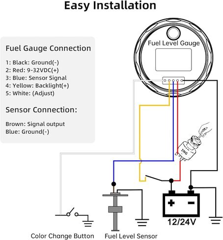 وحدة إرسال الوقود ومجموعة قياس 240-33ohm 7 "مجموعة مرسل مستوى وقود المياه للقوارب البحرية (أبيض) in Kuwait