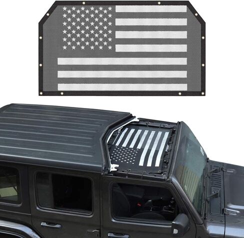 is suitable for Jeep Wrangler 2018-2019 JL JLU 2020 Jeep Gladiator JT 2 door and 4 door sunshade bikini top soft top mesh sunshade sun UV protection modification accessories in Saudi Arabia