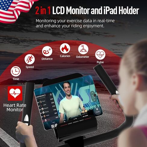 دراجة تمارين داخلية هاريسون ثابتة مع دراجة عمودية مقاومة مغناطيسية لتمارين القلب في المنزل والمكتب in Kuwait