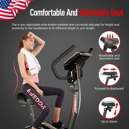 دراجة تمارين داخلية هاريسون ثابتة مع دراجة عمودية مقاومة مغناطيسية لتمارين القلب في المنزل والمكتب in Kuwait