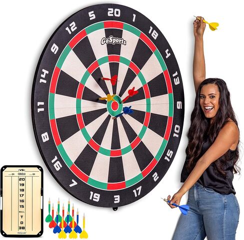 ألواح رمي السهام العملاقة من GoSports بطول 3 أقدام أو 4 أقدام - تتضمن 12 سهمًا عملاقًا ولوحة نتائج - تطور ممتع جديد على السهام in Kuwait