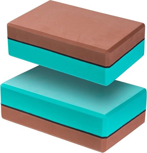 Yoga Blocks 2 Pack, High Density EVA Blocks to Improve Flexibility and Balance. in Saudi Arabia