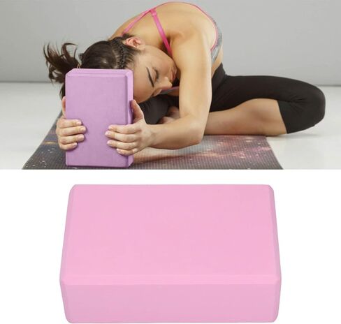 Pink Yoga Block, 2PCS Pink Yoga Blocks 2 Pack Foam Material for Meditation for Pilates in Kuwait