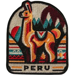 Vagabond Heart Peru Patch - Peru Embroidered Souvenir Badge - Iron On Applique