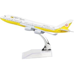 24-Hours Royal Brunei Airlines Boeing 747 Model Planes Alloy Metal Model Aircraft Die-cast 1:400