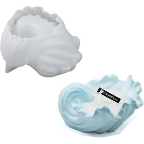 Wave Shell Tray Silicone Mold, Ocean Silicone Candle Molds, Sea Shell Soap Molds, Epoxy Resin Molds for DIY Jewelry Tray Candle Holder,Home Decor