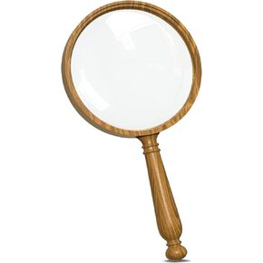 Magnifying Glass for Kids 10X 75 mm, Vintage Handheld Reading Hobbie Shatterproof Magnifying Lens for Book Lovers Seniors Scientists Inspection Insects