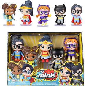 DC Super Hero Girls 3" Mini Dolls Hero Multipack, Includes Wonder Woman, Superman, Bumblebee, Batgirl, and Batman!