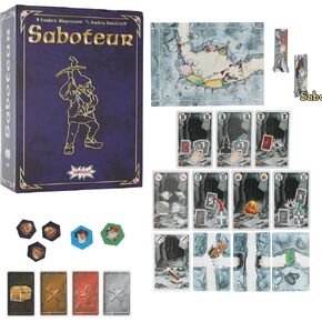 AMIGO Games Saboteur 20th Anniversary Edition – Includes Special Cards, Mini Expansions & Variants for Even More Adventure – Perfect for Family Game Night – Kids Adults Ages 8+